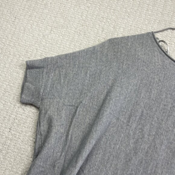 Bartolini Oversized Relaxed Knit Top Merino Wool Blend Made in Italy Size L Grey - Picture 4 of 13